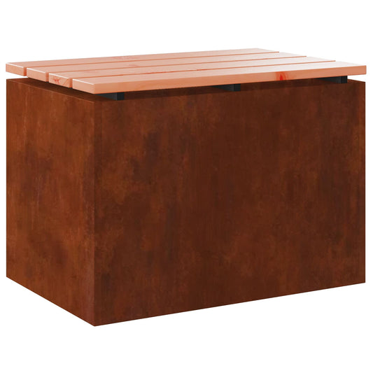 Zahradní Lavice 1 -Seater 60 X 40 X 43 Cm Rezavá Obdélníkový