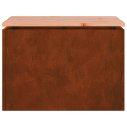 Zahradní Lavice 1 -Seater 60 X 40 X 43 Cm Rezavá Obdélníkový