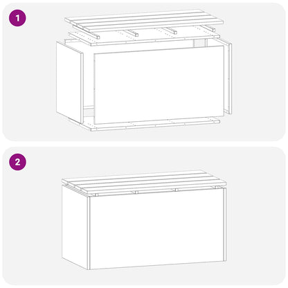 Zahradní Lavice 2 -Seater 80 X 40 X 43 Cm Rezavá Obdélníkový