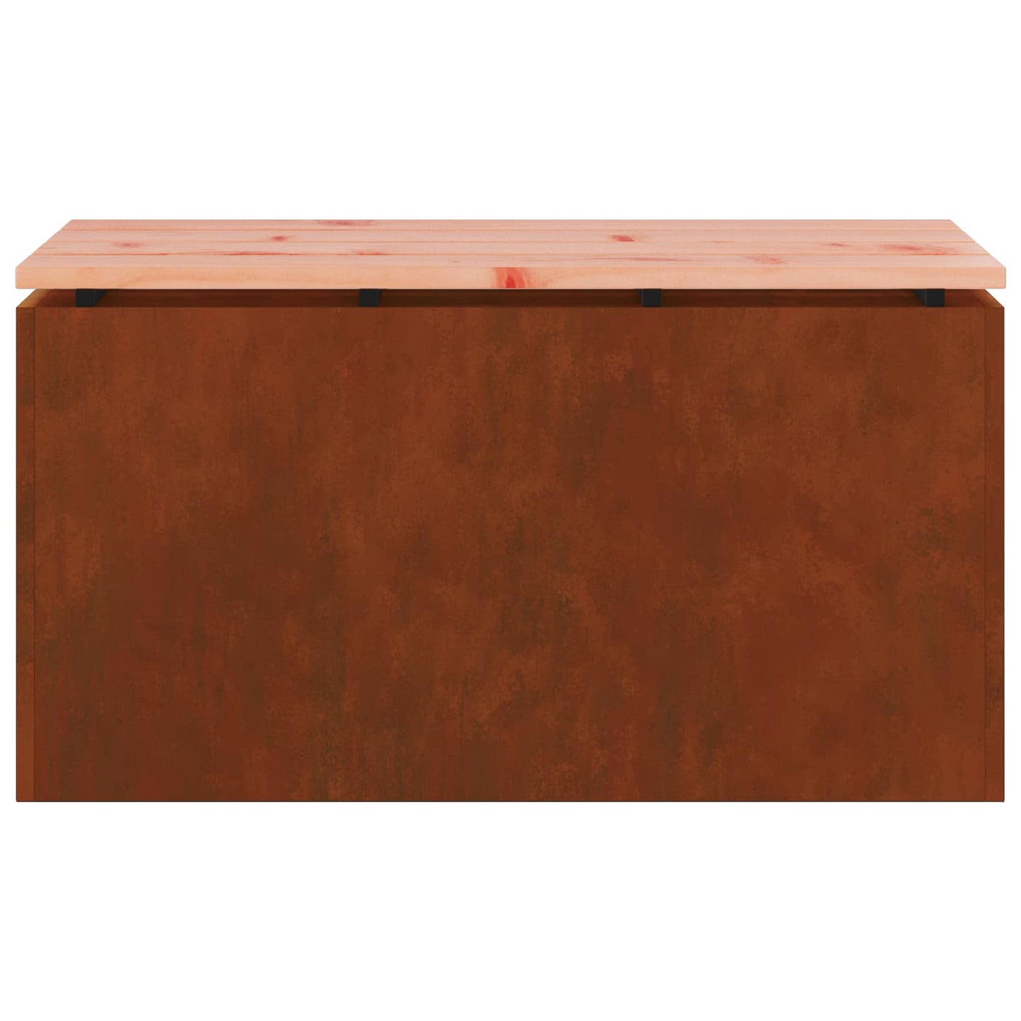 Zahradní Lavice 2 -Seater 80 X 40 X 43 Cm Rezavá Obdélníkový