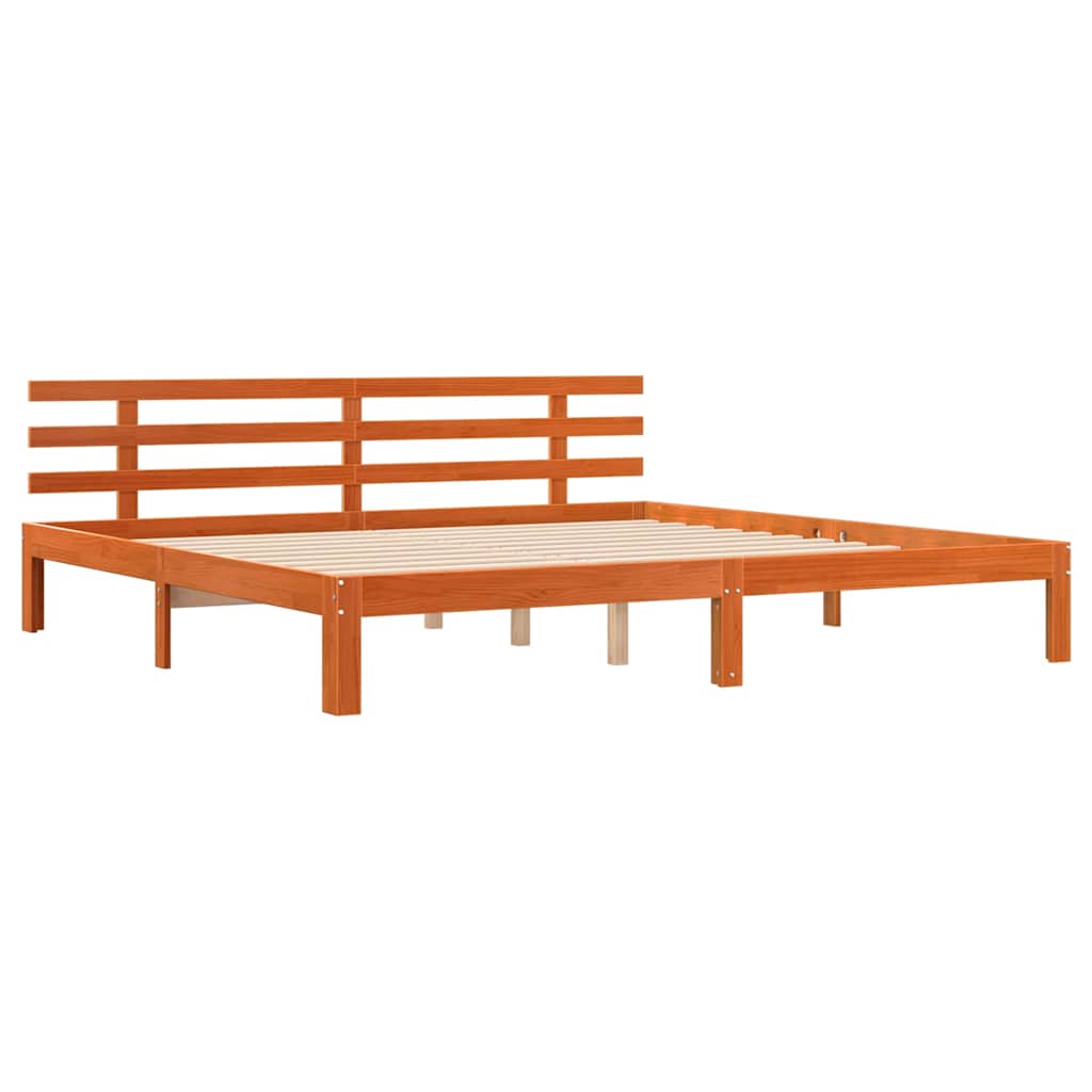 Rám Postele S Čelo Voskově Hnědá 203.5 X 205.5 X 69.5 Cm