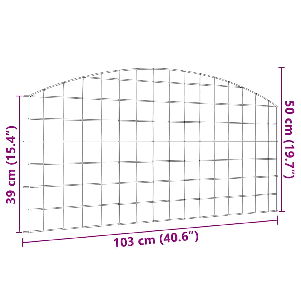 Sada Plotu Na Rybník 5 Ks 100 X 50 Cm Ocel Zelená