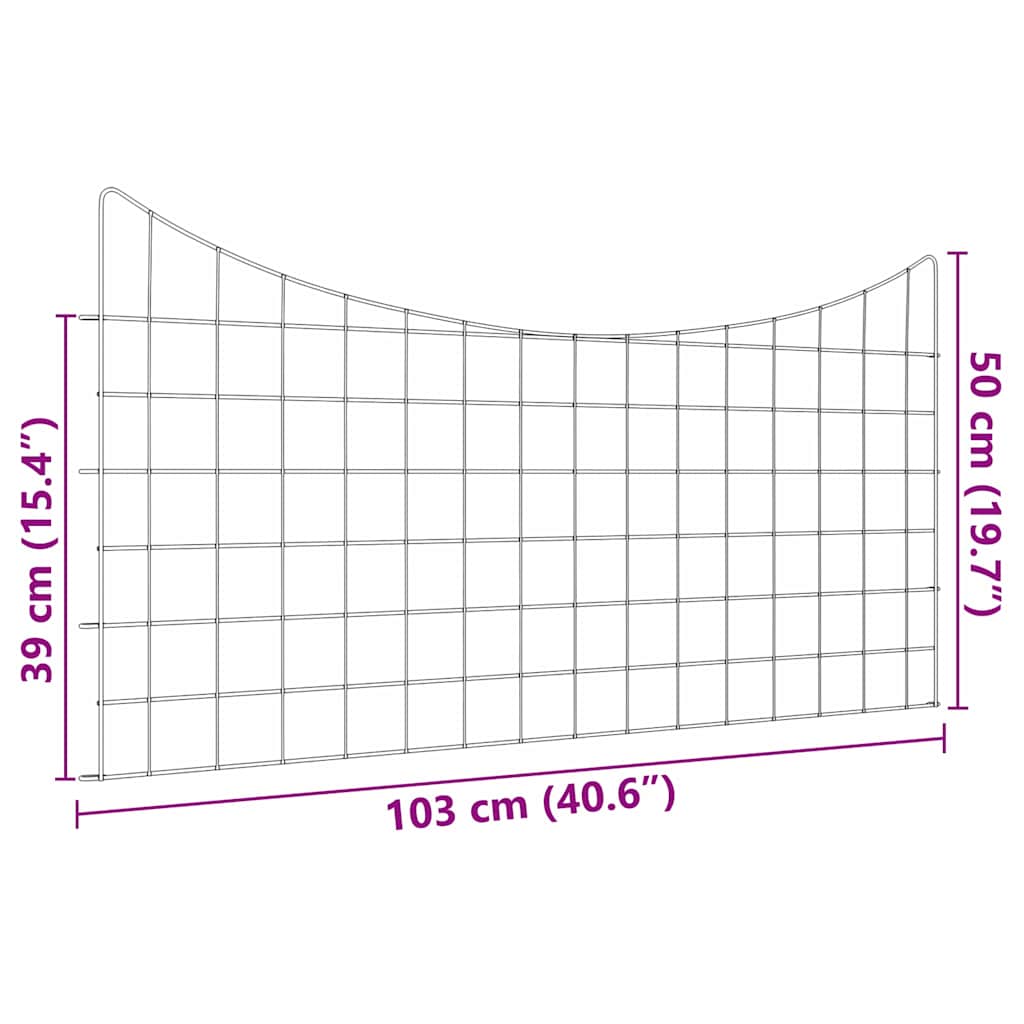 Sada Plotu Na Rybník 5 Ks 100 X 50 Cm Ocel Zelená