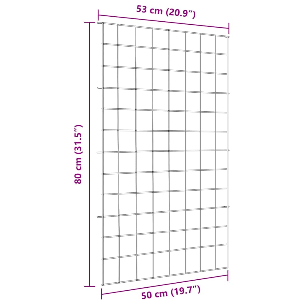Sada Plotu Na Rybník 8 Ks 50 X 80 Cm Ocel Zelená