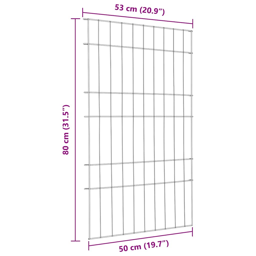Sada Plotu Na Rybník 8 Ks 50 X 80 Cm Ocel Zelená