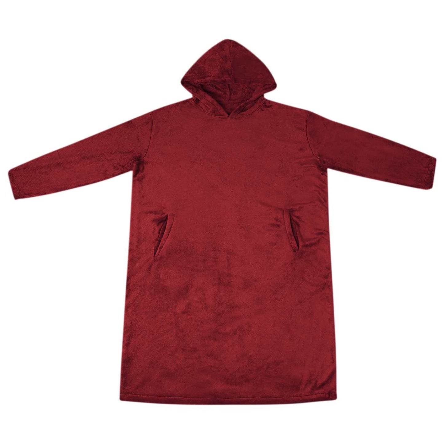 Mikina S Kapucí Bordeaux Červená S Flanel