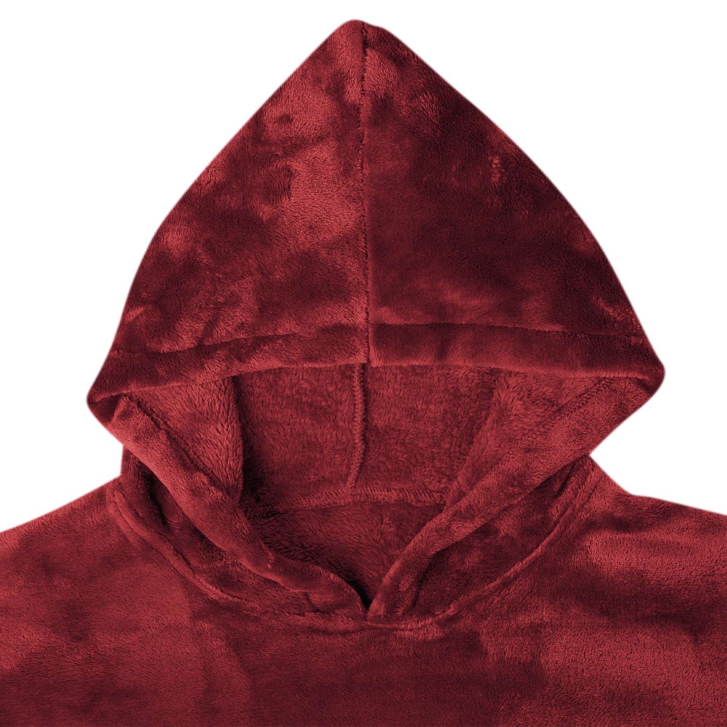 Mikina S Kapucí Bordeaux Červená M Flanel