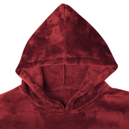 Mikina S Kapucí Bordeaux Červená M Flanel
