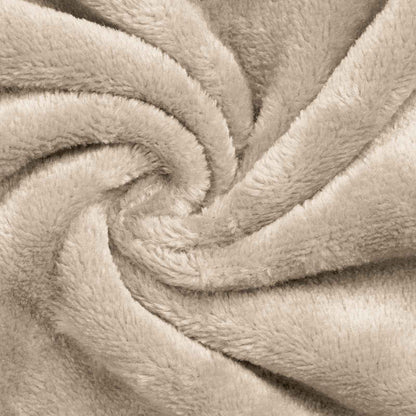 Mikina S Kapucí Béžová 130 X 82 Cm Fleece A Flanel