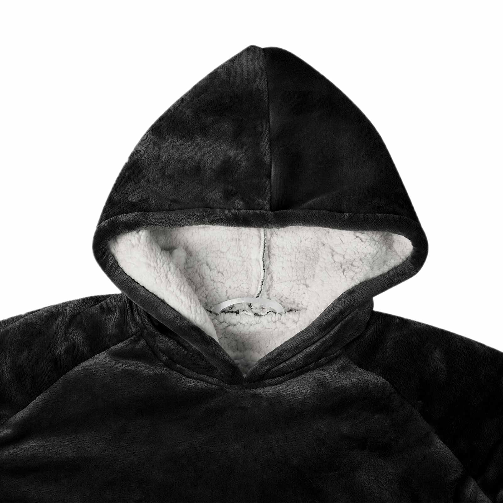 Mikina S Kapucí Černá 130 X 82 Cm Fleece A Flanel