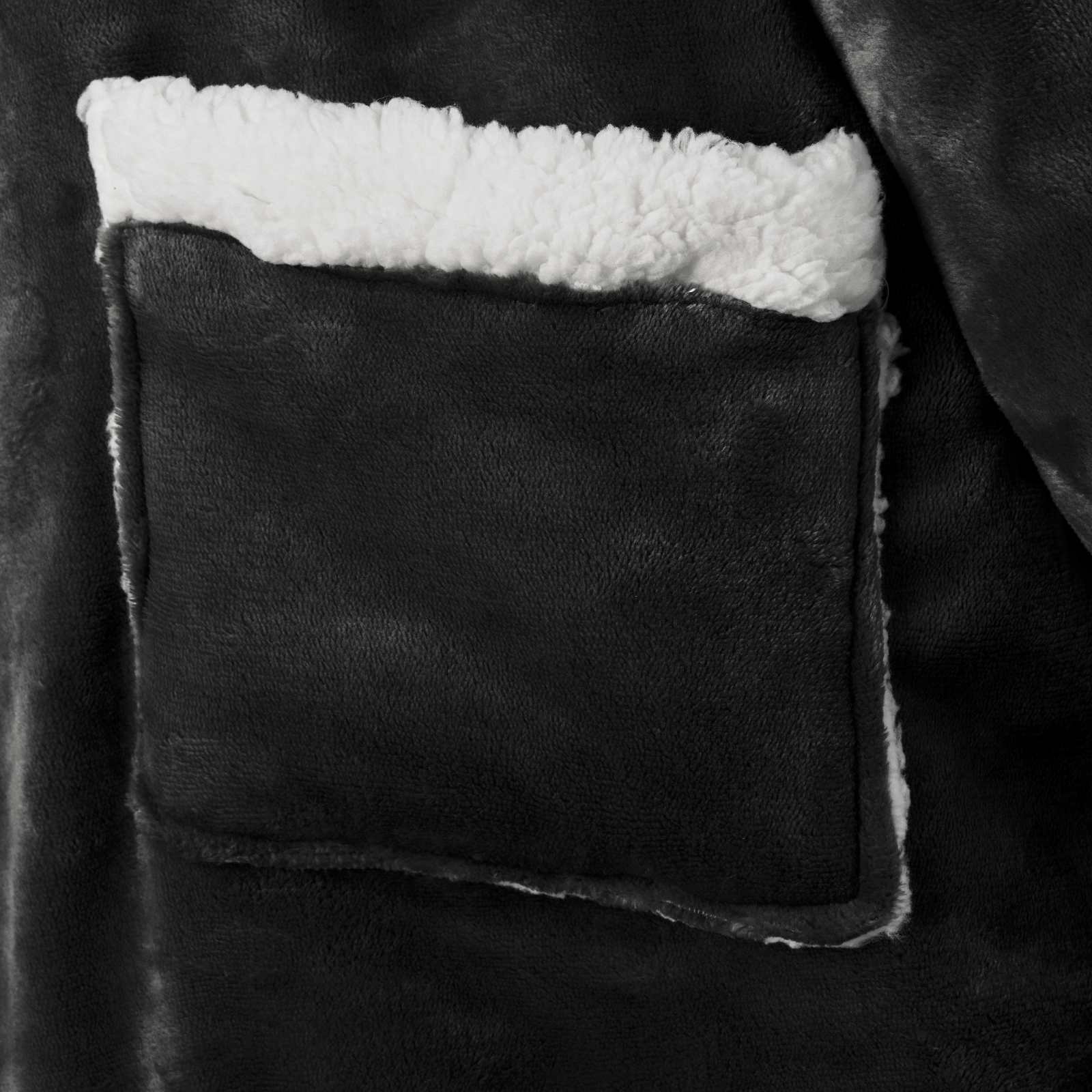 Mikina S Kapucí Černá 130 X 82 Cm Fleece A Flanel