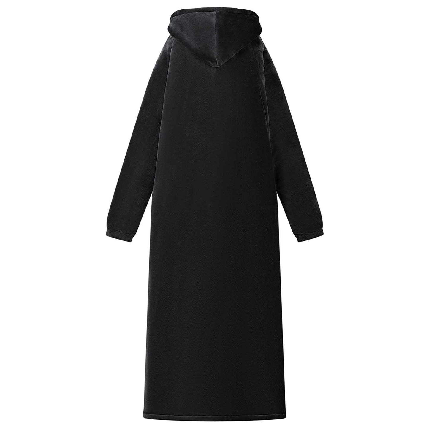 Mikina S Kapucí Černá 130 X 82 Cm Fleece A Flanel