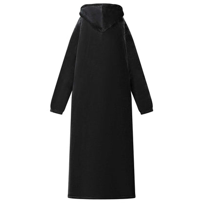 Mikina S Kapucí Černá 130 X 82 Cm Fleece A Flanel
