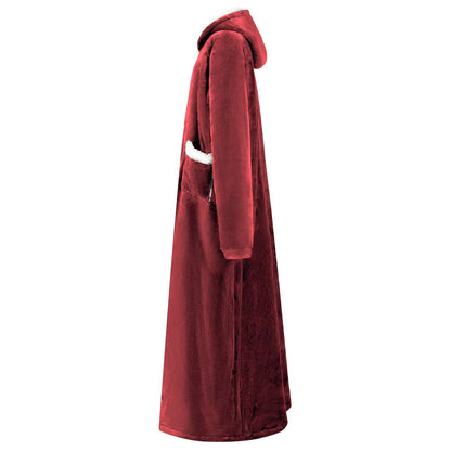 Mikina S Kapucí Bordeaux Červená 130 X 82 Cm Fleece A Flanel