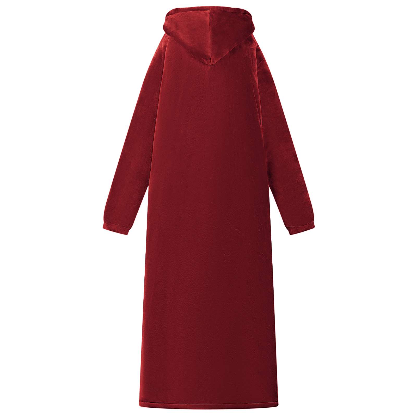 Mikina S Kapucí Bordeaux Červená Xl Fleece A Flanel