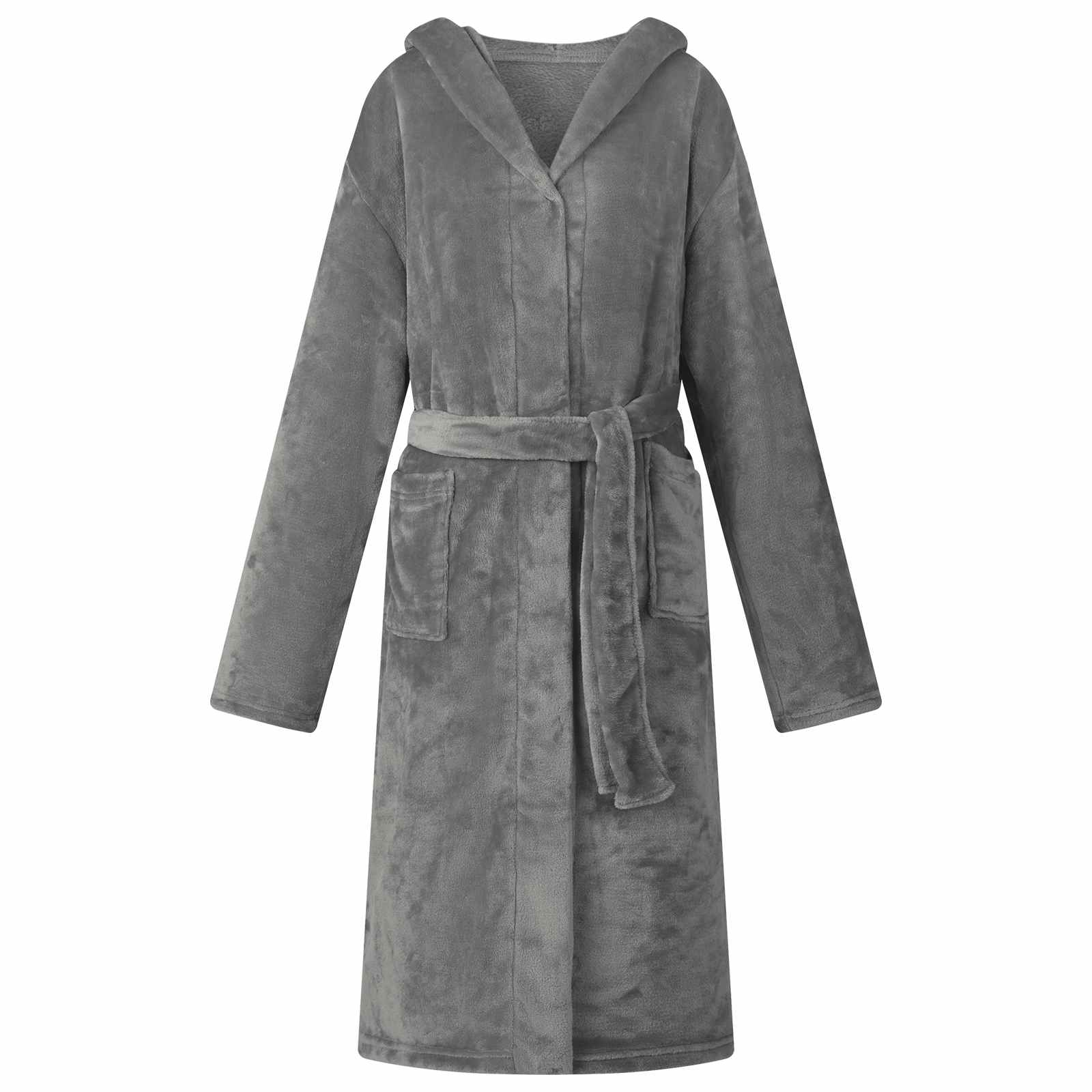 Koupací Plášť S Kapucí Tmavě Šedá Xxxl Flanel