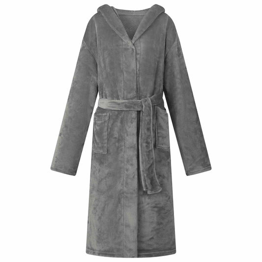 Koupací Plášť S Kapucí Tmavě Šedá Xxxl Flanel