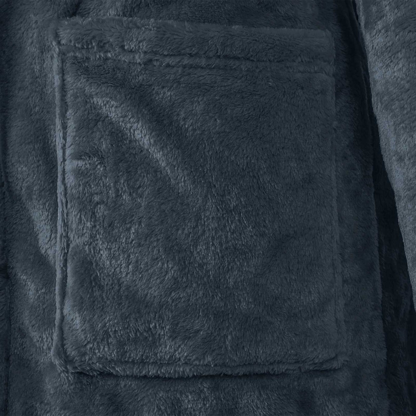 Koupací Plášť S Kapucí Námořnická Modrá S Flanel