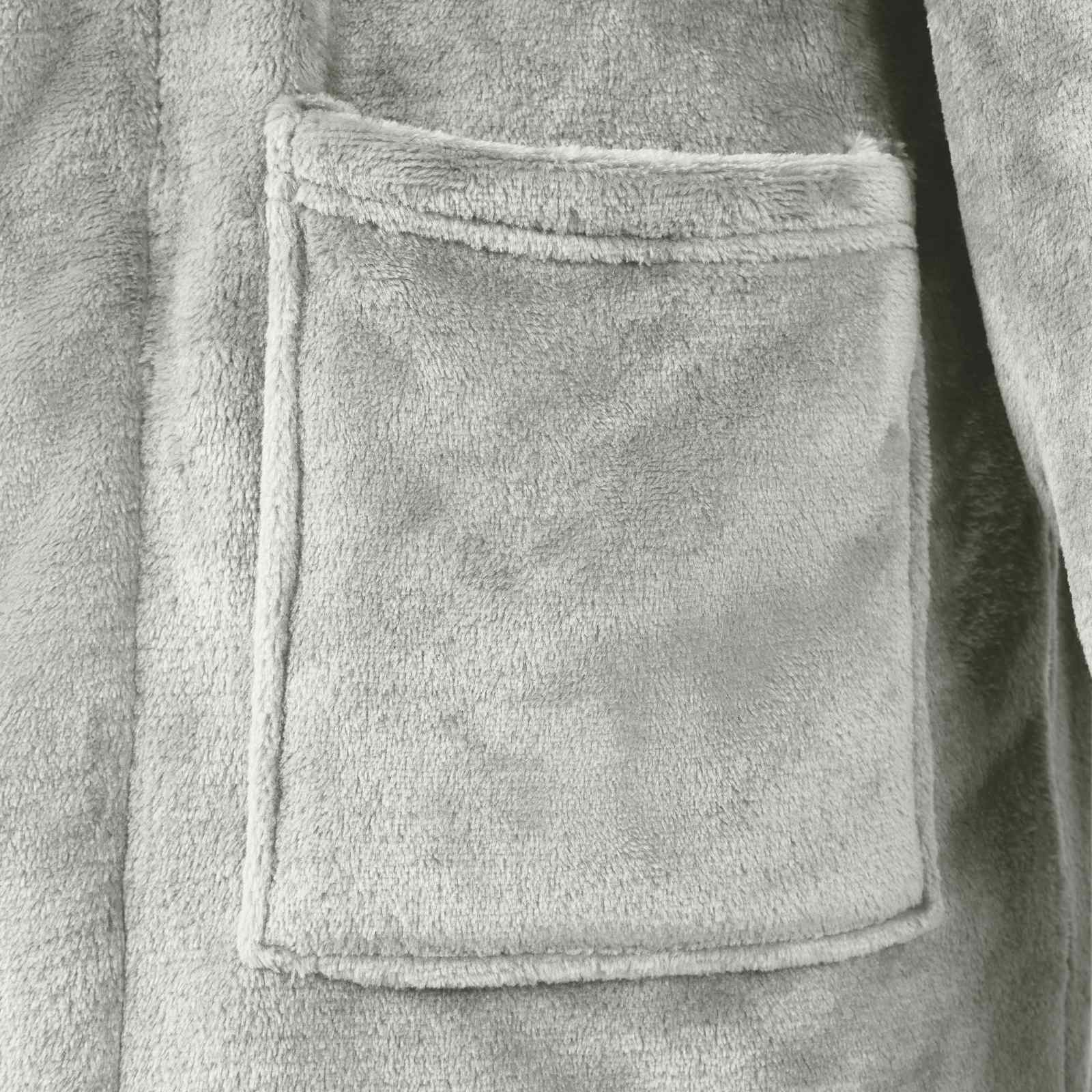 Župan Bez Kapuce Šedá M Flanel