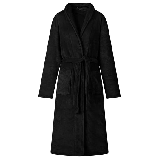 Župan Bez Kapuce Černá Xxxl Flanel