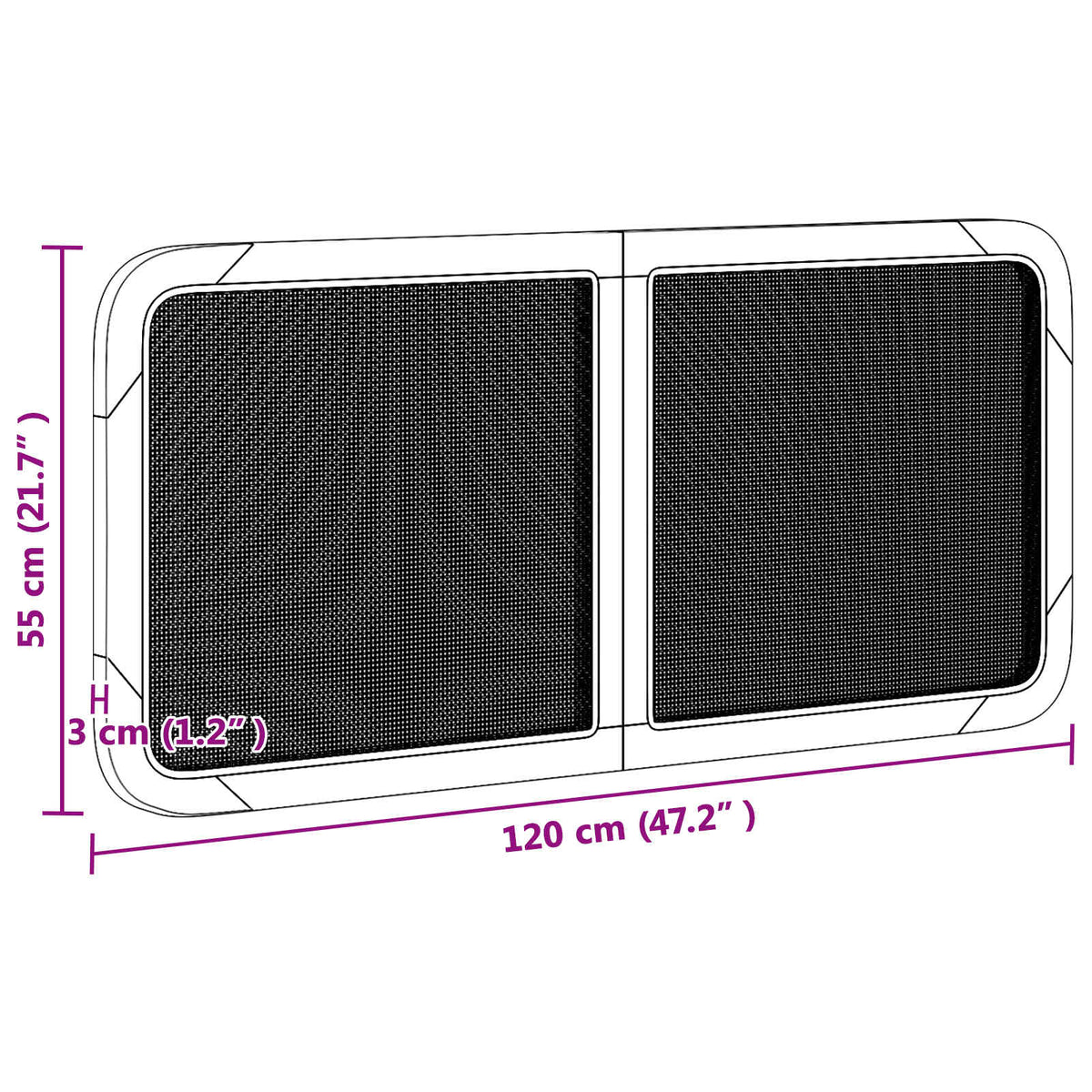 Čelo Postele S Čelo 120 X 55 X 3 Cm Ratan
