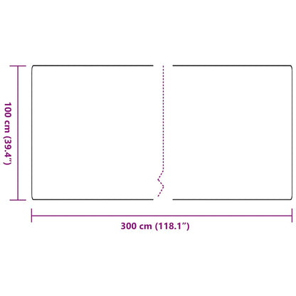 Běhoun Světle Šedá 100 X 300 Cm 100% Polypropylen