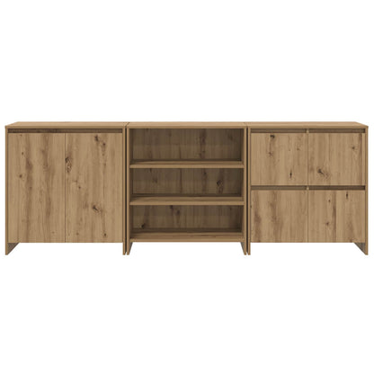 Servírovací Skříň 3 Ks Artisanový Dub 70 X 41 X 75 Cm