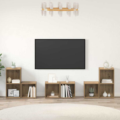 Sestava Tv Skříněk 6 Ks Artisanový Dub Kompozitní Dřevo