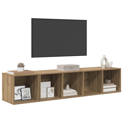 Sada Televizních Skříní 2 Ks Artisanový Dub Kompozitní Dřevo