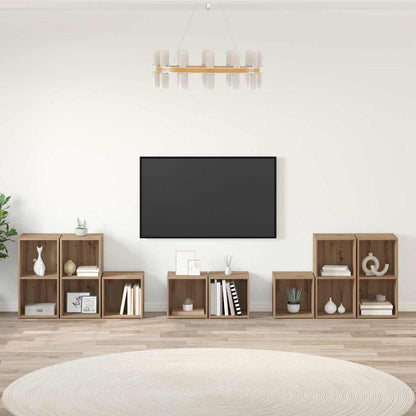 Sada Televizních Skříní 8 Ks Artisanový Dub Kompozitní Dřevo