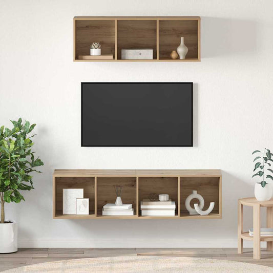 Sestava Tv Skříněk 2 Ks Artisanový Dub Kompozitní Dřevo