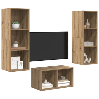 Sestava Tv Skříněk Artisanový Dub Kompozitní Dřevo