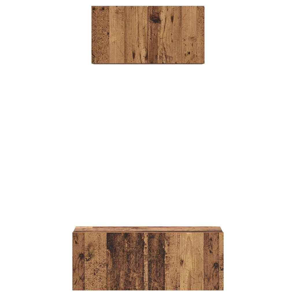 Sestava Tv Skříněk 2 Ks Staré Dřevo Kompozitní Dřevo