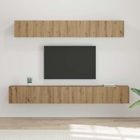 Sestava Tv Skříněk 5 Ks Artisanový Dub Kompozitní Dřevo