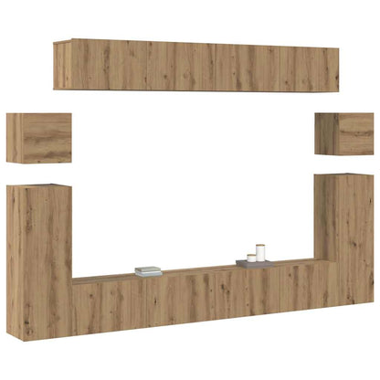 Tv Jednotky Nástěnný 4 Pcs Artisanový Dub Kompozitní Dřevo