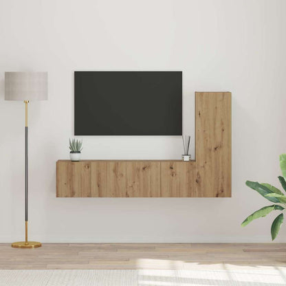 Sestava Tv Skříněk 3 Ks Artisanový Dub Kompozitní Dřevo