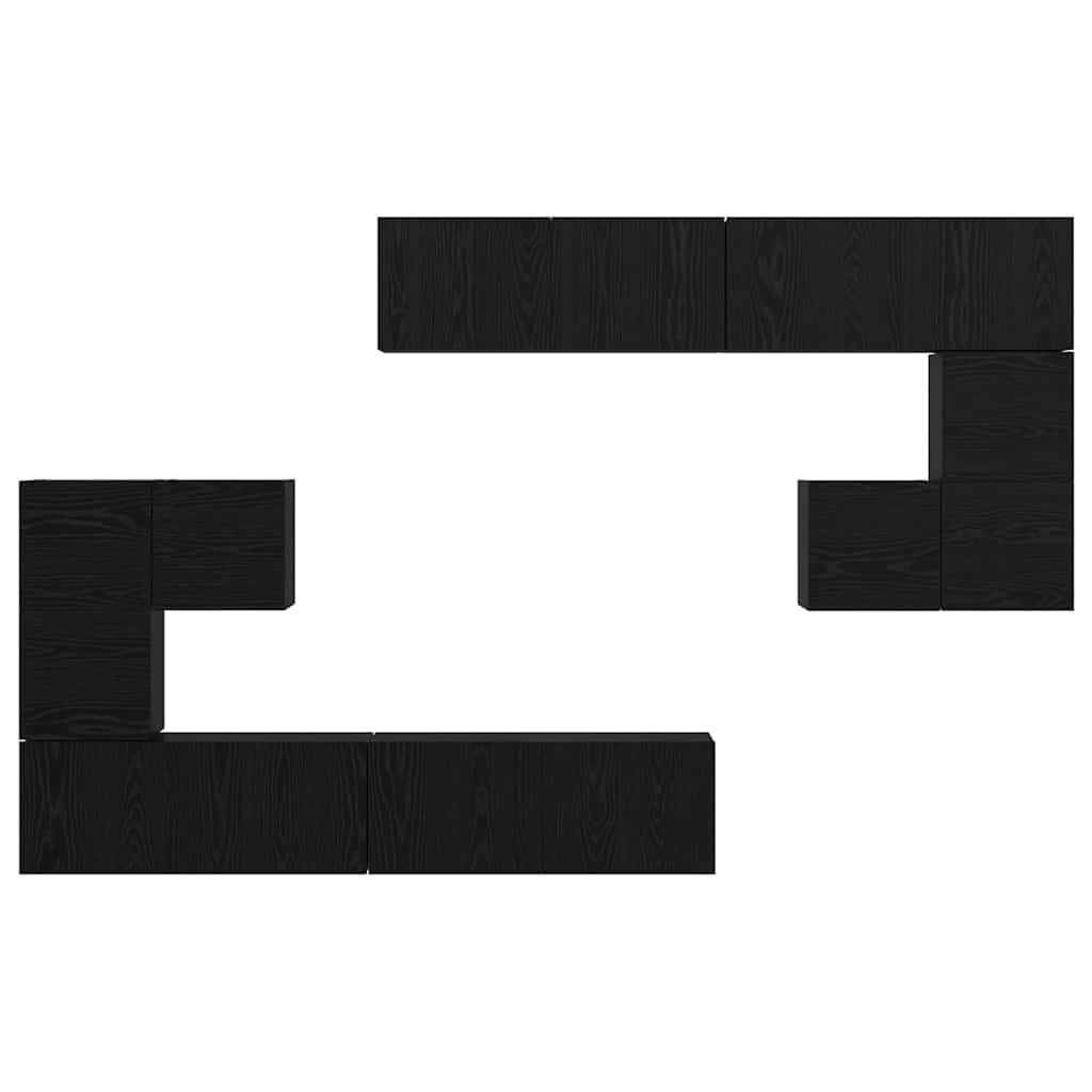 Tv Jednotky 4 Ks Černý Dub Kompozitní Dřevo