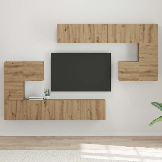 Tv Jednotky 4 Ks Artisanový Dub Kompozitní Dřevo