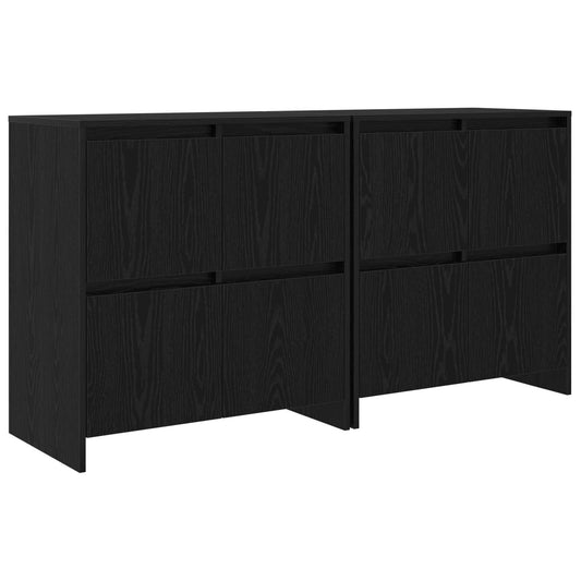 Konzole 2 Ks Černý Dub 70 X 41 X 75 Cm Kompozitní Dřevo