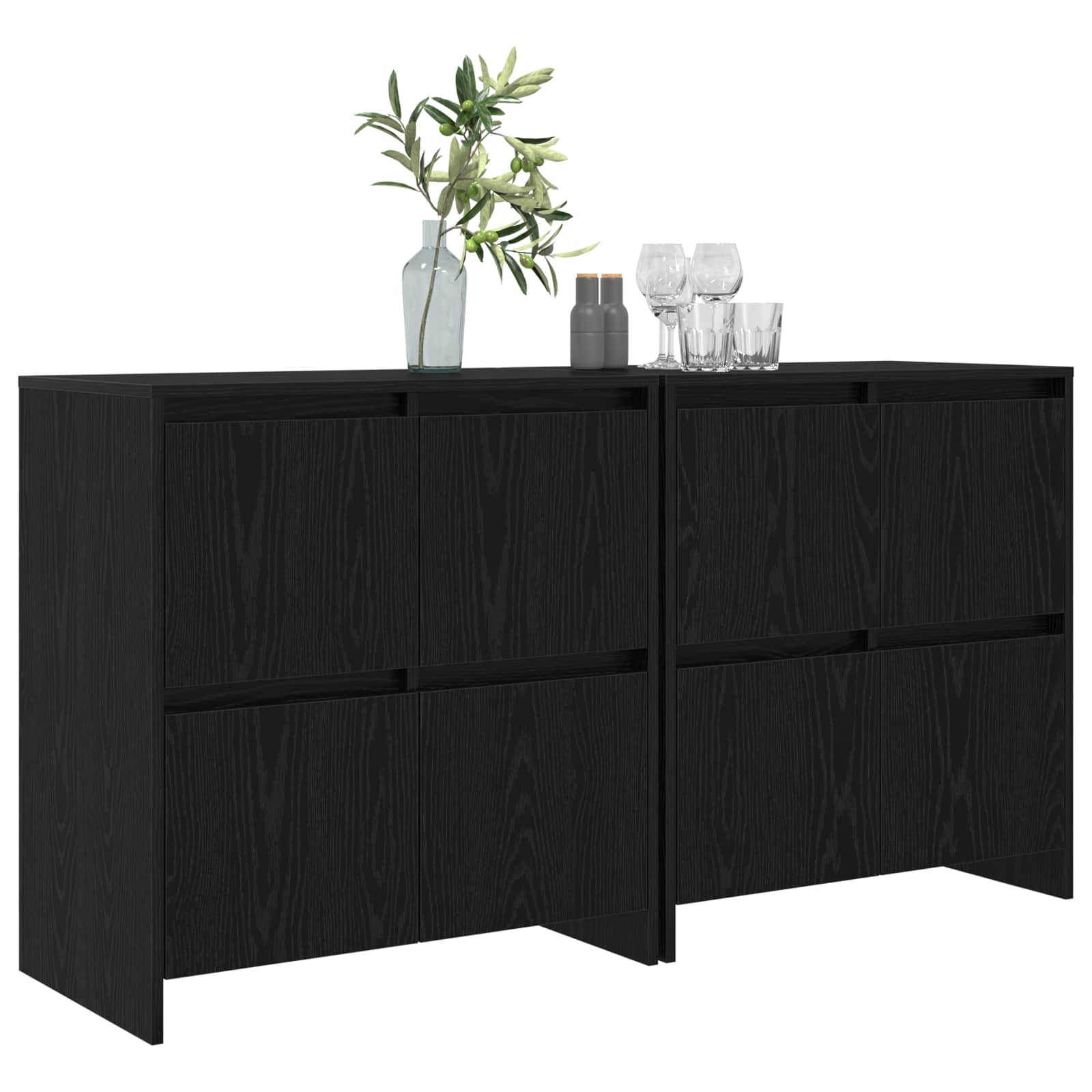 Konzole 2 Ks Černý Dub 70 X 41 X 75 Cm Kompozitní Dřevo