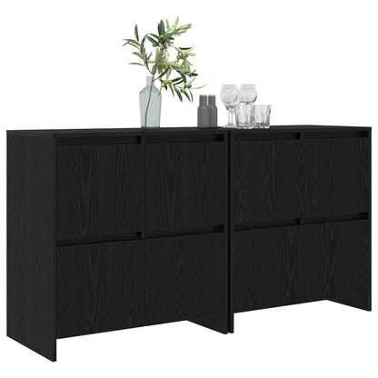 Konzole 2 Ks Černý Dub 70 X 41 X 75 Cm Kompozitní Dřevo