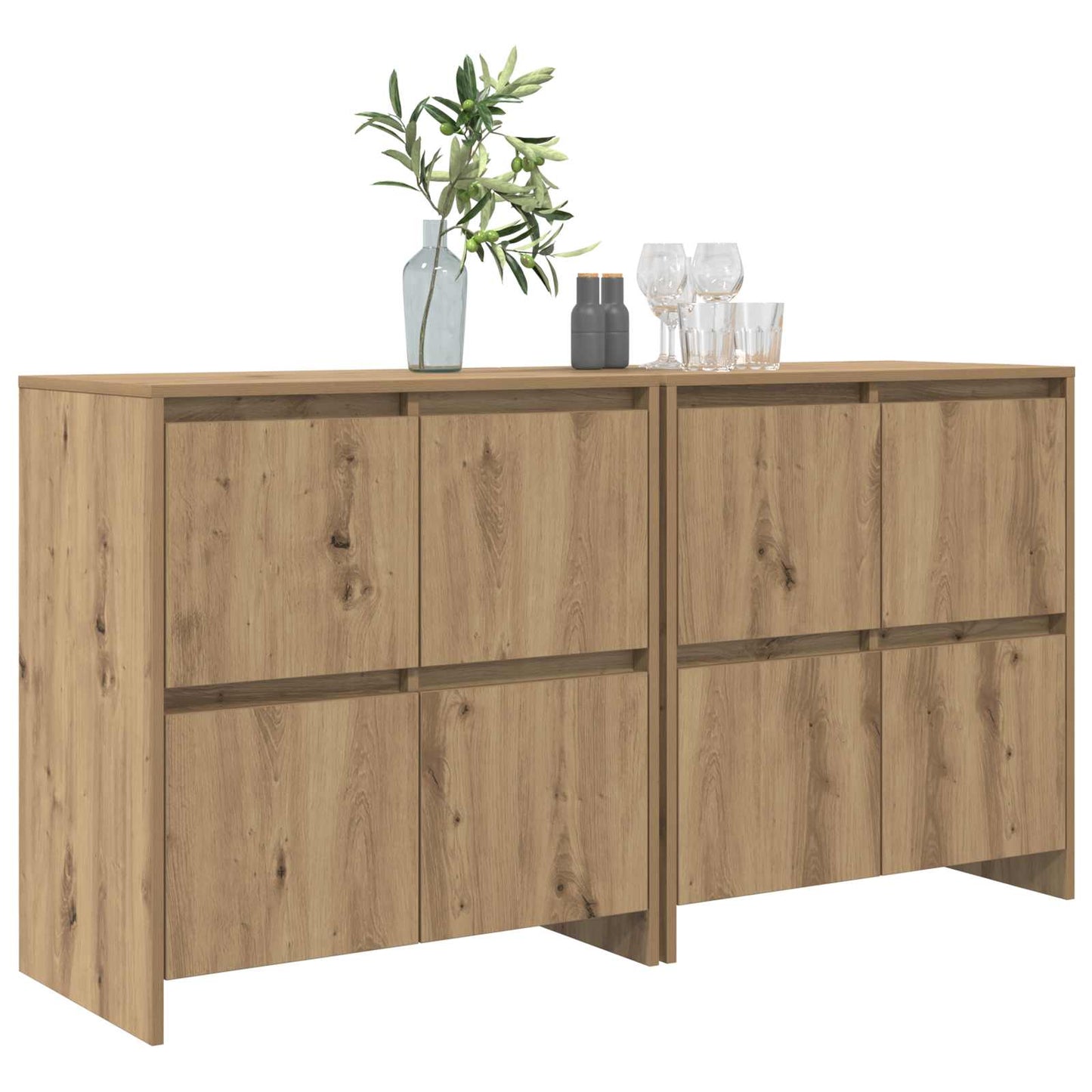 Konzole 2 Ks Dub Artisan 70 X 41 X 75 Cm Kompozitní Dřevo