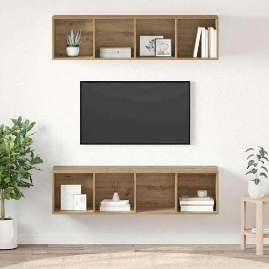 Sestava Tv Skříněk 2 Ks Artisanový Dub Kompozitní Dřevo