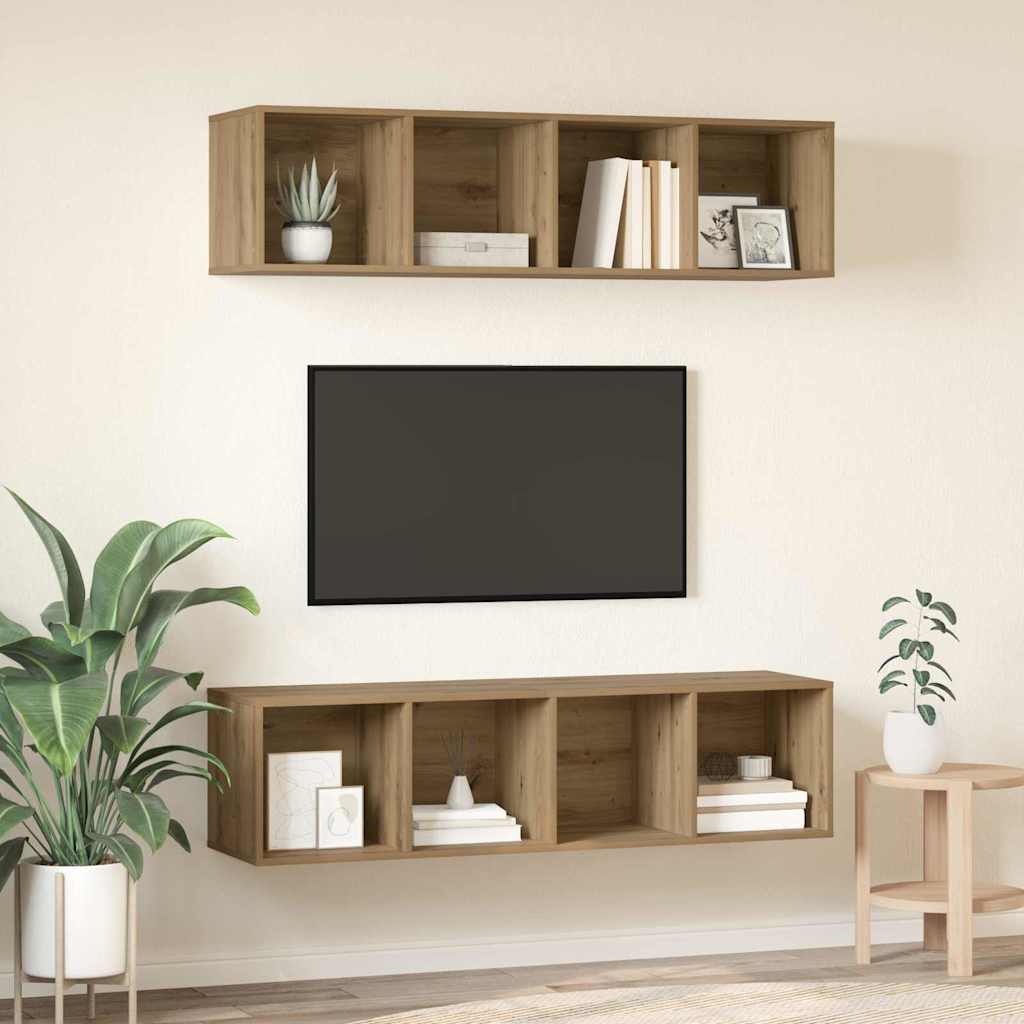 Sestava Tv Skříněk 2 Ks Artisanový Dub Kompozitní Dřevo