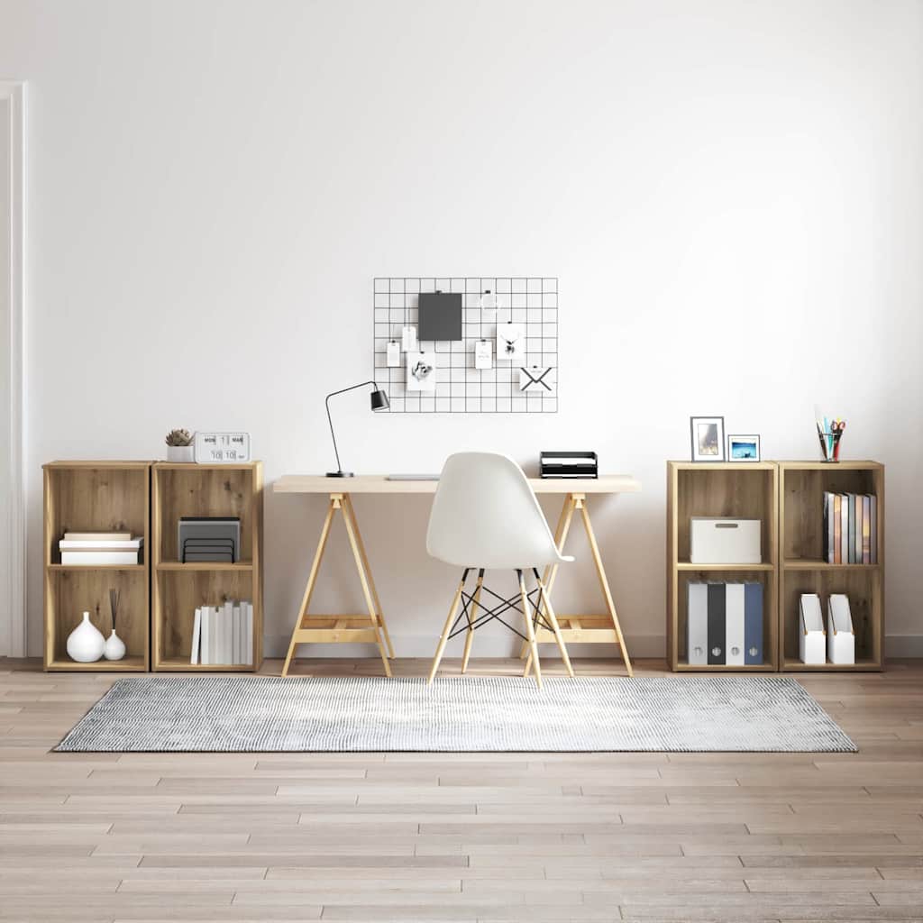 Sestava Tv Skříněk 4 Ks Artisanový Dub Kompozitní Dřevo