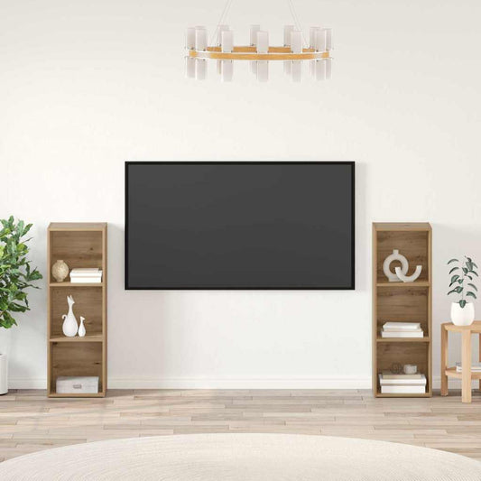 Sestava Tv Skříněk 2 Ks Artisanový Dub Kompozitní Dřevo