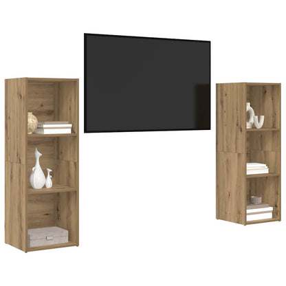 Sestava Tv Skříněk 2 Ks Artisanový Dub Kompozitní Dřevo