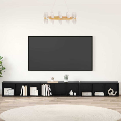 Sestava Tv Skříněk 3 Ks Černý Dub Kompozitní Dřevo
