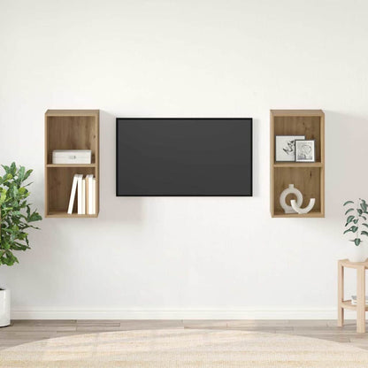 Sestava Tv Skříněk 2 Ks Artisanový Dub Kompozitní Dřevo