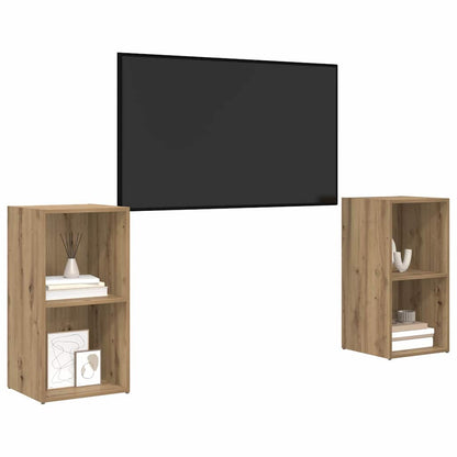 Sestava Tv Skříněk 2 Ks Artisanový Dub Kompozitní Dřevo